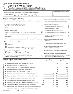 Illinois Fiduciary Income and Replacement Tax Return