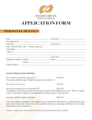 Job Application Form
