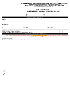 Boilermakers Health Benefits Direct Deposit Request