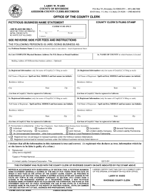California Fictitious Business Name Statement
