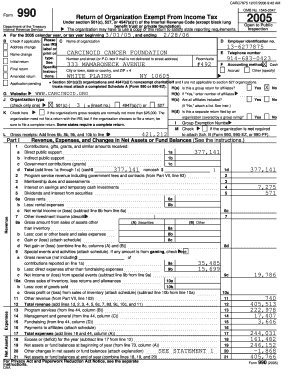Form 990 Return of Organization Exempt From Income Tax
