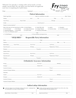 Patient Health History Form