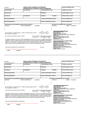 ERUSD Student Emergency Information Form