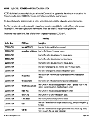 14 Printable acord workers compensation certificate of insurance Forms ...