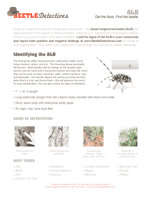 USDA Asian Longhorned Beetle Survey Form