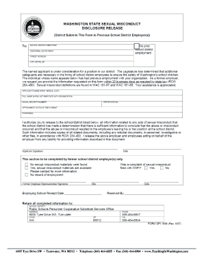 Washington State Teacher Application Form