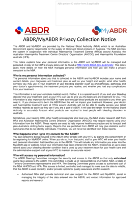 Australian Haemophilia Patient Privacy Consent Form