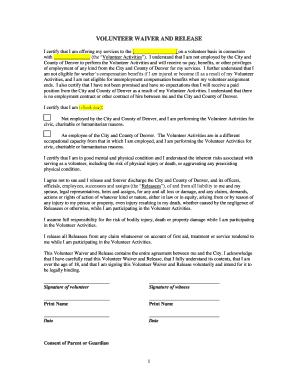 Volunteer Waiver and Release