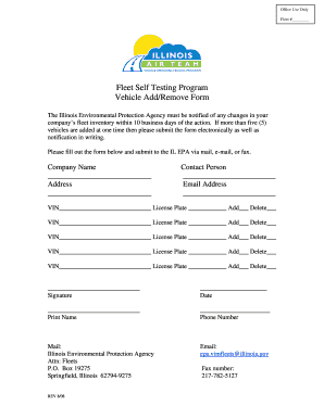 Illinois Fleet Vehicle Add/Remove Form
