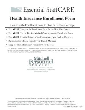 Health Insurance Enrollment Form