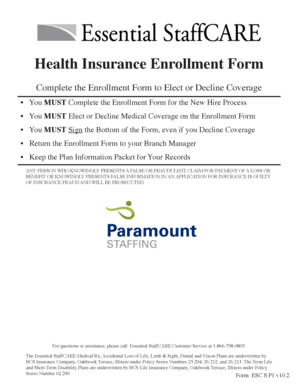 Health Insurance Enrollment Form
