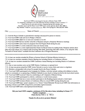Mission Today UMW Report Form