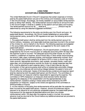 Accountable Reimbursement Policy