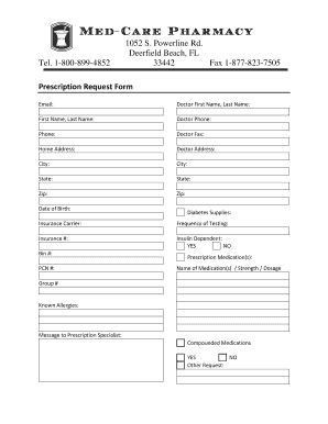Prescription Request Form