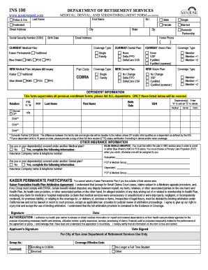 Medical, Dental, and Vision Enrollment Form