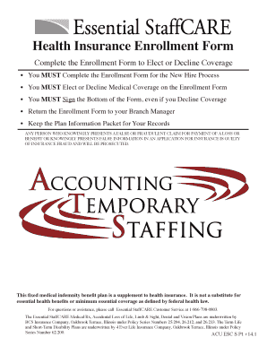 Health Insurance Enrollment Form