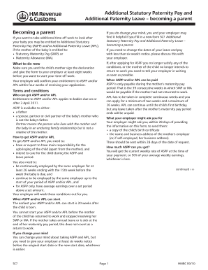 Additional Statutory Paternity Pay and Leave Application