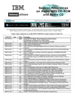 Conference Session Recordings Order Form