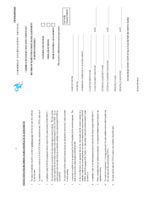 Caribbean Secondary Education Certificate Practical Assignment Marks Record