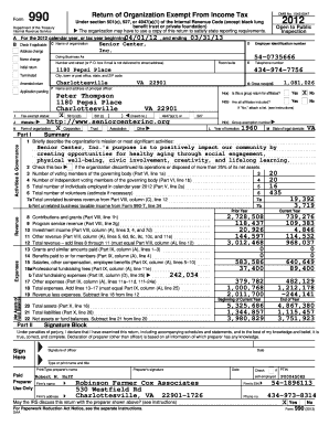 IRS Form 990 2012