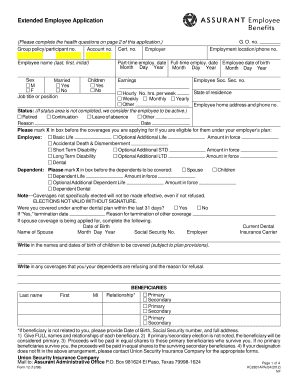 Employee Benefits Enrollment Form