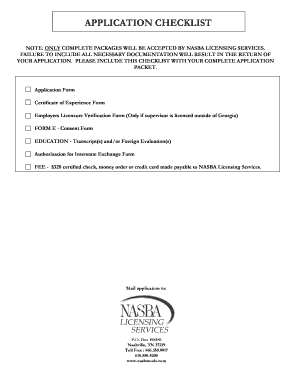 Georgia CPA Certificate Application