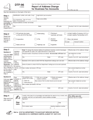 New York State Business Tax Address Change Form