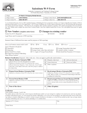 Substitute W-9 Form
