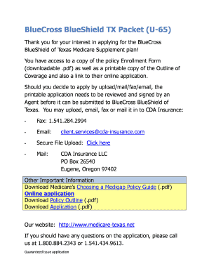 BlueCross BlueShield TX Medicare Supplement Application
