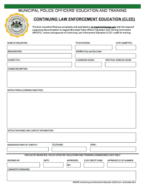 CLEE Credit Request Form