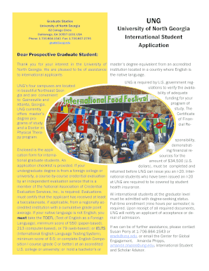University of North Georgia Graduate Application