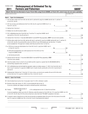 California Form 5805F