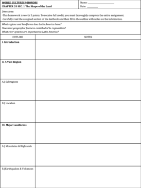 World Cultures 9 Honors Homework
