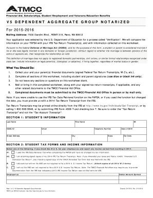 V5 Dependent Aggregate Group Notarized
