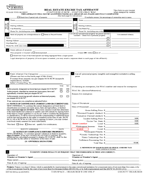 Washington Real Estate Excise Tax Affidavit