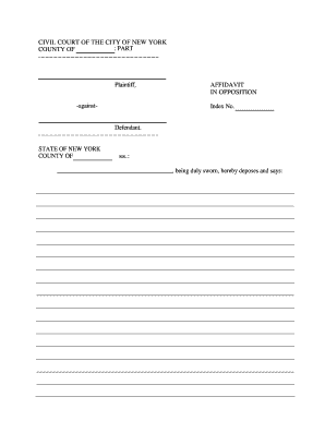 Affidavit in Opposition