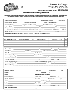 Residential Rental Application