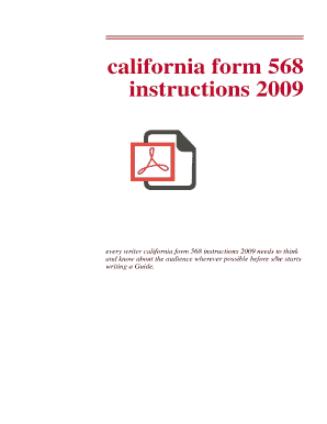 Fillable Online California form 568 binstructionsb 2009 ...