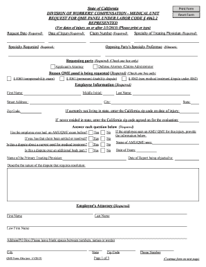 California QME Panel Request Form