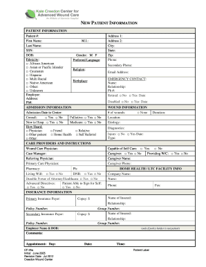 New Patient Information Form