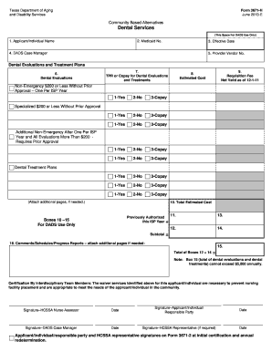 Texas Dental Services Authorization Form