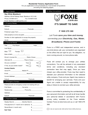 Residential Tenancy Application Form