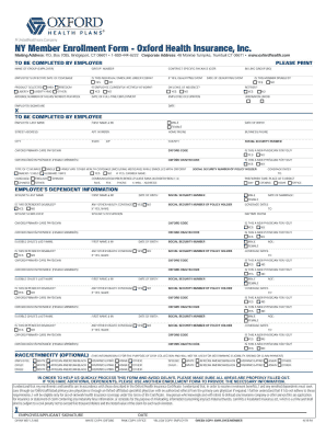 NY Member Enrollment & Physician Selection Form