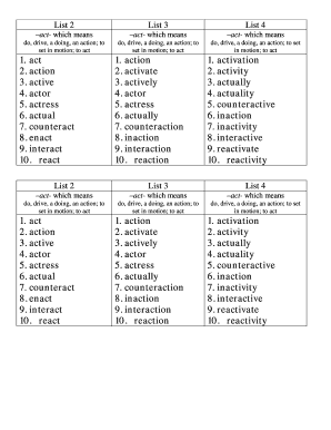 Vocabulary Worksheet