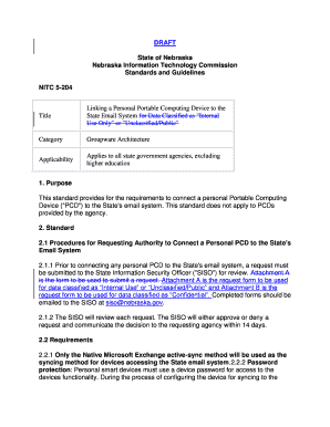 Nebraska State Email System PCD Linking Request Form
