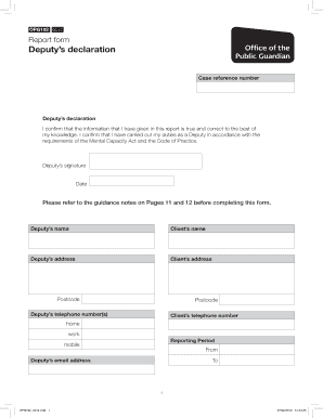 Deputy's Declaration Form