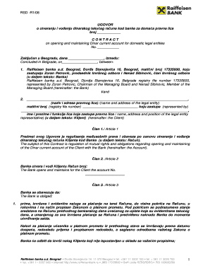 Contract for Opening and Maintaining Dinar Current Account