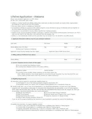 AT&T Lifeline Assistance Application