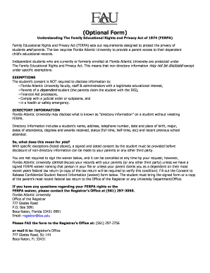 FERPA Waiver Form