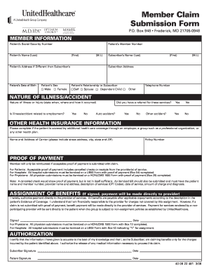 Member Claim Submission Form